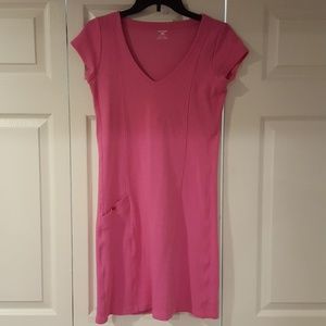 Pink t-shirt dress